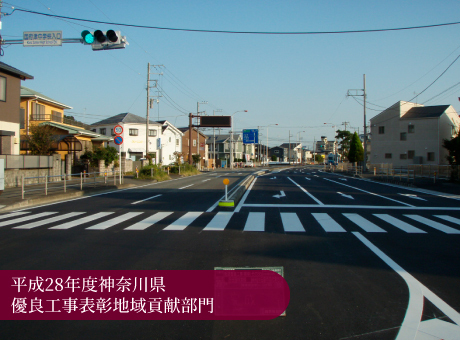 県道の改良工事