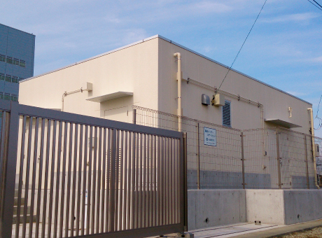 都市ガスのメーターステーションの建築工事